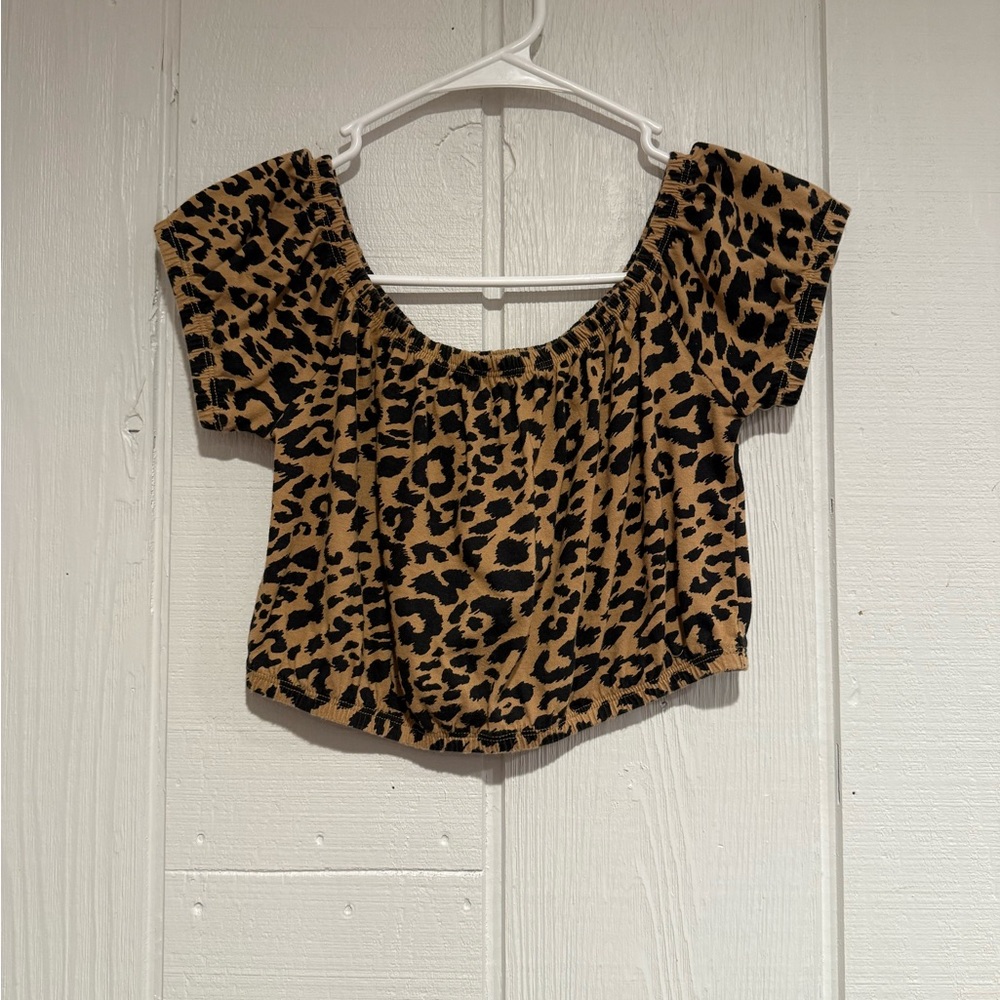 Holister Leopard Print Crop Top